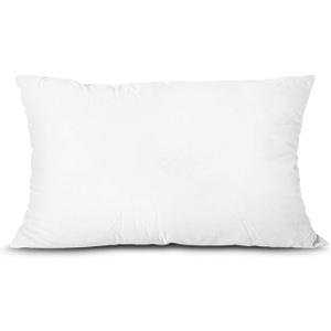 EDOW Throw Pillow Insert, LightweightSoft Polyester Down Alternative Decorative Pillow, Sham Stuffer, Machine Washable. (White, 12x20)