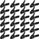 Honeydak 24 Pcs 4 Spring Clamps 1.5 Jaw Opening Metal Spring Clamps Heavy Duty Clips Strong for Woodworking Backdrop Photography Furniture Crafts (All Black)