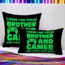5 x Funny Gaming Throw Pillow Cover, Gamer Gifts for Teenage Boys, Kids Boys Gaming Room Decor, 12  20 Inch (Neon Green)