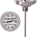 Tel-Tru UT300 Barbecue Thermometer, 3 inch aluminum dial, 6 inch stem, 50/550 degrees F