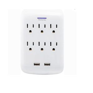 GE Surge Protector - White
6 Outlets & 2 USB; 450 Joules; Wall Tap