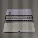 Schmincke - AKADEMIEAQUARELL Watercolor Box, Basic Assortment 12 x 1/2 Pans + Space for Additional 12 Pans, 75 412 097, Metal Box, Fine Artists' Watercolors