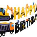 Construction Birthday Party Supplies Banner | Baby Boy Toddler Kids Birthday Truck Decorations - Huge 8-feet Long Under Construction Decor - The Perfect Decoration for your Party