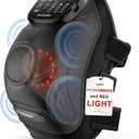 Knee Massager with Heat and Red Light Therapy : 4-in-1 Compression Massage with 14 Chambers & Vibration for Pain Relief, Cordless Home Office Use for Seniors and Active Adults, FSA-HSA Eligible (Black)