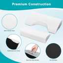 Bed Sore Pillow with Non-Slip Cover & Slope, Bedsore Pressure Relief Pillows, White Bed Sore Prevention Pillow Set, Stay On The Side, Off The Back