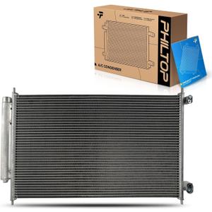 PHILTOP Air Conditioning A/C Condenser for Nissan Rogue 2008-2013, Rogue Select 2014-2015, with Receiver Drier Replace# 3750, 92100JG000