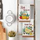 Artoid Mode Star Honey Rosh Hashanah Kitchen Towels Dish Towels, 18x26 Inch Shana Tova Decor Hand Towels Set of 2