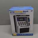 ATM Piggy Bank for Kids, ATM Machine for Real Money with Debit Card, Bill Feeder, Coin Recognition, Balance Calculator, Electronic Savings Safe Box, Gifts for Teen Boys Girls (Black)