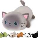 Finebee Weighted Siamese Cat Stuffed Animals, Cute Weighted Siamese Cat Plush, Soft Stuffed Weighted Plushie Pillow Gifts for Kids & Adults (9.8" 0.8Lbs)