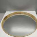 Natural Wood Round Mirror, 28 Inch - Large Wall Circle Mirror for Bathroom or Nursery Decor