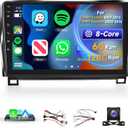 [8 CORE 6G+128G]Upgraded Android 13 for Toyota Tundra 2007-2013 for Toyota Sequoia 2008-2018 Car Radio with Wireless Carplay, 10.1 Inch Touch Screen with Bluetooth, GPS Navi, WiFi, DSP+ Backup Camera