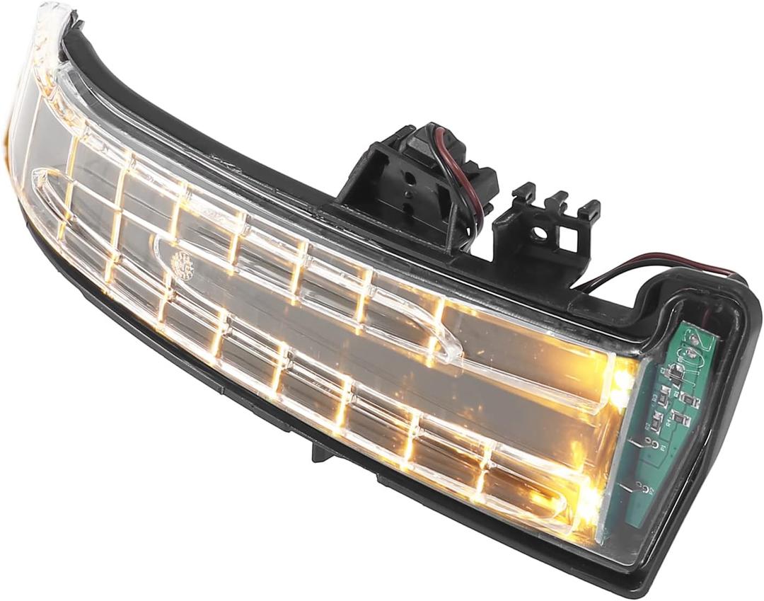 ACROPIX Door Rearview Mirror Passenger Right Side Turn Signal Indicator Light Fit for Mercedes-Benz C300 - Pack of 1 Black