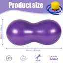 Peanut Shaped Yoga Ball, 90x45cm Anti Burst Exercise Ball, Heavy Duty PVC Fitness Peanut Ball with Pump and Plug, for Adult Workout, Pregnancy, Labor Support and Physical Therapy
