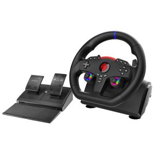 SUBSONIC - Superdrive 270 GT-5 Steering Wheel - PS5 Racing Wheel with Dual Sticks, LED, Pedals and Paddle shifters - 27 cm Diameter, 270 Rotation. For PS5 and PC - Black