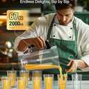 WantJoin Blender Cup ONLY for WantJoin 200D Ice Blenders,Spare pitcher for Mechanical blender and Digital display blender (Plastic)