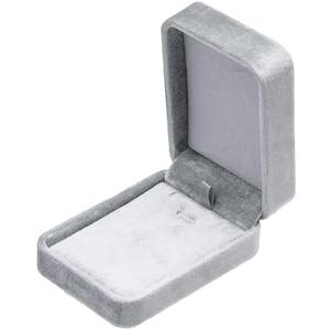 Giftop Classic Velvet Jewelry Gift Box Case for Necklace Pendant (Grey)