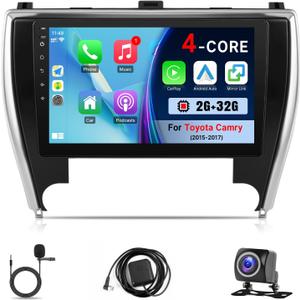 Car Stereo Radio for Toyota Camry 2015 2016 2017 with Wireless CarPlay Android Auto MirrorLink, KuTaiTai 10.1 inch 2GB+32GB IPS Touchscreen Radio with GPS Bluetooth WiFi FM SWC Backup Camera