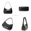 Shoulder Bags for Women, Cute Hobo Tote Handbag Mini Clutch Purse with Zipper Closure (Large, Crocodile&black)