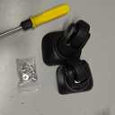 Black 7.8x8.1x4cm Plastic Large Left & Right Luggage Wheels W151 DIY Replacement Pack of 2