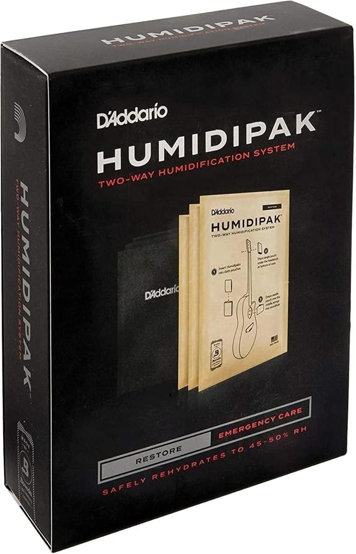 D'Addario Guitar Humidifier Kit - Humidipak Restore Kit - Automatic Guitar Humidification Conditioning System - Safely Rehydrate Guitar and Case