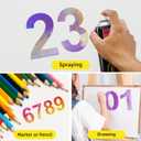 12 Inch Large Number Stencils Reusable Plastic Digital Templates for Cake Address Painting