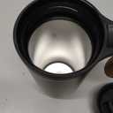 Ello Magnet 18oz Stainless Steel Travel Mug with Handle and Leak Proof Lid | Vacuum Insulated Coffee Cup Keeps Drinks Hot for 5 Hours | BPA Free Tumbler with Built In Coaster, Matte Black