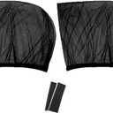 Buachois Car Window Mesh, Car Side Window Sunshade, Window Sun Visor Protector, Heat Protection Mesh Blind Window Sun Visor Protector Universal for Sedans Coupes(Rear Window)