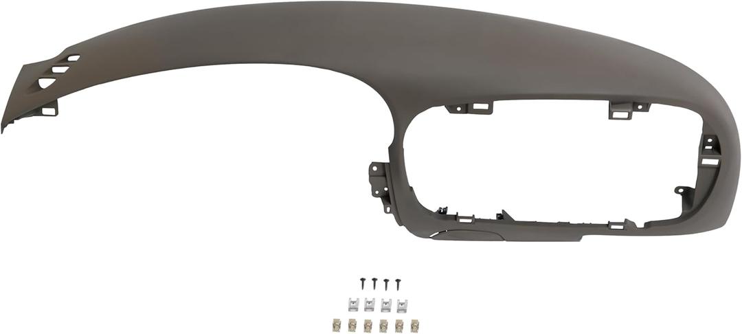 HECASA Upper Dashboard Pad Bezel w/Switch Air Vent Compatible with 1997-2003 Ford F150 Expedition ABS Plastic Dash Trim Bezel Painted Brown