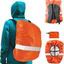 Frelaxy Hi-Visibility Backpack Rain Cover with Reflective Strip 100% Waterproof Ultralight Backpack Cover, Storage Pouch, Anti-Slip Cross Buckle Strap, for Hiking, Camping, Biking, Outdoor, Traveling