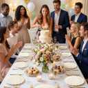 LIYH 100 Pcs Ivory Dessert Plates with Gold Rim- Ivory Plastic Plates 7.5" Disposable Scalloped Fancy Gold Plastic Plate,Baby Shower Cake Plate Party Suitable for Mothers Day
