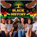 Black History Month Banner Backdrop 7x5FT Black History Honoring The Past Inspiring The Future Background African American Festival Inspirational Party Decorations Supplies