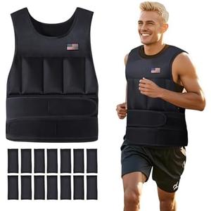Wolliwa Adjustable Weighted Vest for Men Women each 1,27 lbAdjustable Weighted Vest with Straps Womens Running Weight Vest for Walking Strength Training Fitness
