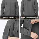 MAGCOMSEN Ski Jacket for Men Fleece Lined Windproof Warm Winter Coats Soft Shell Tactical Jacket Outdoor Grey L (Gray, L)