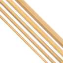 BENECREAT 5PCS Brass Square Bar Stock 8" Long Solid Square Rods Stock 1/3" 1/4" 1/5" 1/6" 1/8" for DIY Crafts, Framing and Home Decoration