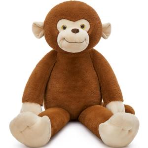 Tezituor 3.2lb Monkey Stuffed Animal Plush Toy, 39.5in Giant Long-Legged Monkey Plushies, Huggable Pillow Birthday Gifts Home Decor for Kids & Adults