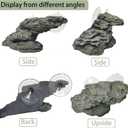 kathson Turtle Basking Platform Baby Tortoise Climbing Ramp Shale Reptiles Dock Resting Terrace Stone Aquarium Ornament Rock Landscaping Decoration for Frogs Newts (Medium Size:8.2Lx3.3Wx3.1H)