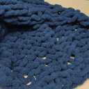 Soft Chunky Knit Throw Blanket for Couch, Cozy Warm Knitted Blankets
Hand Knit with Jumbo Chenille, Lightweight Warm Fluffy Decor for Women, Mom, Her & Girls, Sofa, Chair, Bed,48"×71"(Navy Blue)