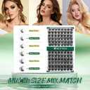 Lash Clusters,96 Pcs Cluster Lashes D Curl 10-18MIX DIY Lash Extensions Eyelash Clusters,KEYYOU Volume Wispy Individual Lashes Soft&Comfortable Easy DIY at Home(Y01,D-10-18MIX)