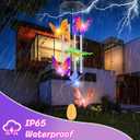 Womens Gifts for Christmas Wind Chimes Gift for Mom Birthday Gifts for Women Mom Butterfly Wind Chimes for Outside Gift for Grandma Solar Lights Garden Outdoor House Patio Dcor