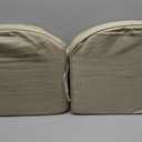 Outdoor Chair Cushions, Fade-Resistant & Water-Resistant, D Shaped Patio Furniture Seat Chair Pads Replacement with Ties, Non-Slip Bottom, Removable Cover, Set of 2, 17 x 16 Inch, Natural