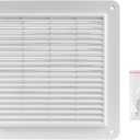 Vent Systems 10" x 10" (Outer Size) Inch White Plastic Vent Cover - Durable Wall and Ceiling Grilles with Built-in Mesh and Louvers - Easy Installation for HVAC Air Return and Exhaust System