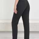 Bamans Dress Pants for Women Work Business Office Skinny Tummy Control Trousers Stretchy Formal Slacks (Black, M)