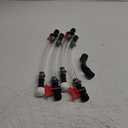 Taiss 4PCS Racing Fuel Jug Hose with Ball Valve & 2 Benders,14 Inch Fuel Filler Hose for LC2 Jugs Gas Can Spout Replacement Gas Tank Filler hose Suitable for 5.5 Gallon Vp Jugs