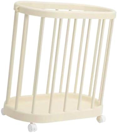 Laundry Basket Cart Dirty Clothes Basket Storage Organizer Container for Laundry Room, Cream Color