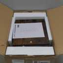 TUTOTAK Narrow Bookshelf, 8-Tier Bookcase, Spine Book Shelf for Small Space, Corner Standing Shelf for Living Room, Office, Study, Entryway, Rustic Brown BS06BB008