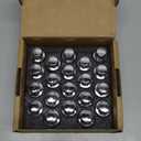 dynofit 12x1.25 OEM/Stock Wheel Lug Bolts, 20pcs ET 28mm Shank 19mm Hex 2.45 inch Length Solid Chrome Studs Set for 2015-2022 Je/ep Renegade, 2018-2022 Compass, 2014-2022 Cherokee and More