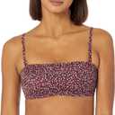 Amazon Essentials Women's Bandeau Swim Top (XX-Large, Brick Red Leopard)