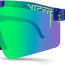 Pit Viper Sunglasses for Men Women  Unbreakable Retro 90s Sports Sunglasses with UV400 Protection & Adjustable Temples (C12)