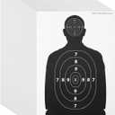 Juvale 50 Paper Targets for Shooting Range Practice - 17 x 25 Inch Silhouette Style Shooting Targets with Dual Scoring Zones for Airsoft BB Pellet Gun Training