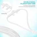 5 Pack Cannula Nasal 7 FT Super Soft Nasal Cannula Tubing for Oxygen Nose Tubing - High Flow, Kink Resistant, Highly Visible, Lightweight Tubing with 3 Pack Oxygen Tubing Connector